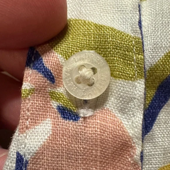 Lauren Ralph Lauren 100% Linen Relaxed Fit Floral Short Sleeve Shirt Size 3X - Picture 10 of 13